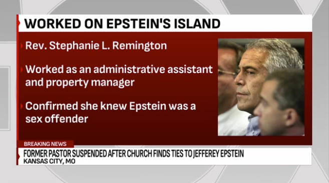 Missouri pastor suspended after church learns she managed Epstein&rsquo;s private island